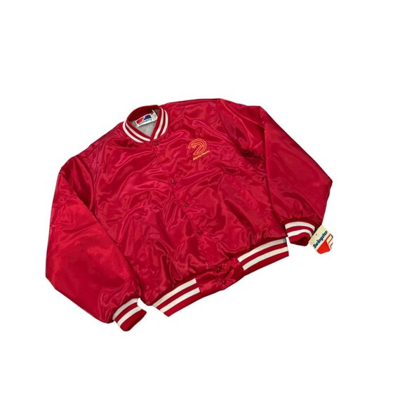 Deadstock Vintage 1980's Swingster Atlanta Hawks NBA Satin Jacket Men's Large - Picture 3 of 7